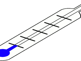 Staying Warm while Skiing -- a drawing of a cold thermometer
