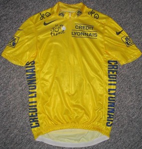 the yellow jersey of the Tour de France