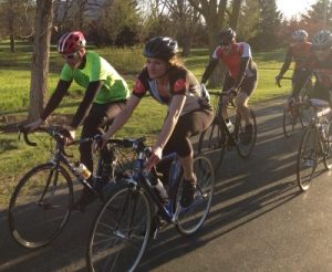 Group Cycling -- Cyclists Out for a Group Ride.